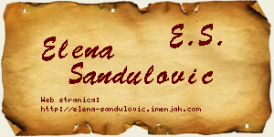 Elena Sandulović vizit kartica